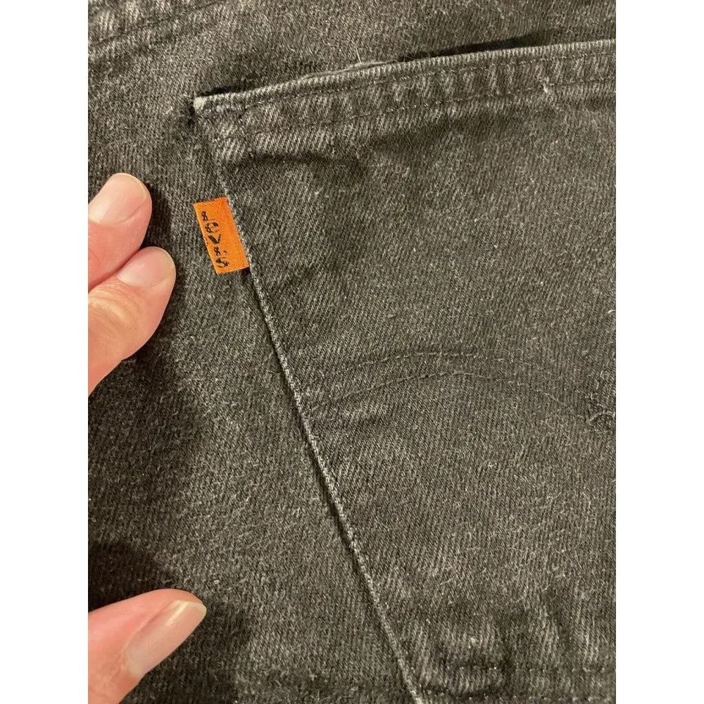 Vintage Levis 550 Jeans Mens 38x32 Black Orange Tab Made In USA 1997